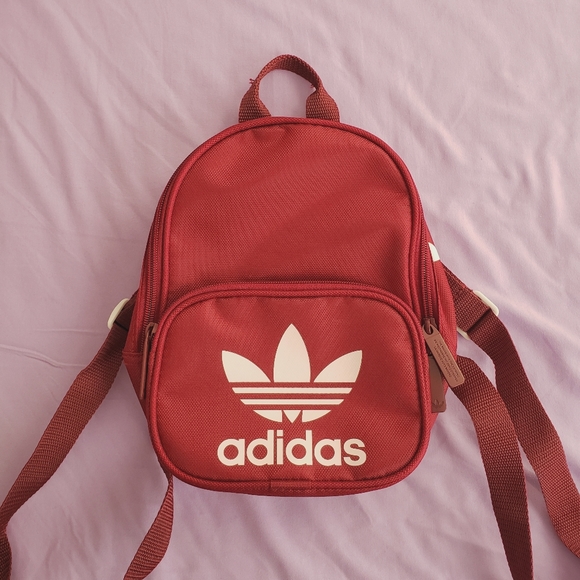 adidas mini backpack burgundy